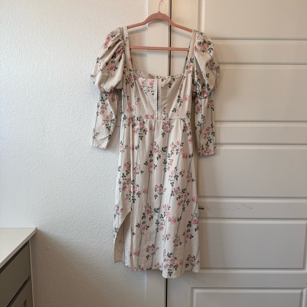 For Love & Lemons Rose Stripe Midi Dress - Picture 5 of 9